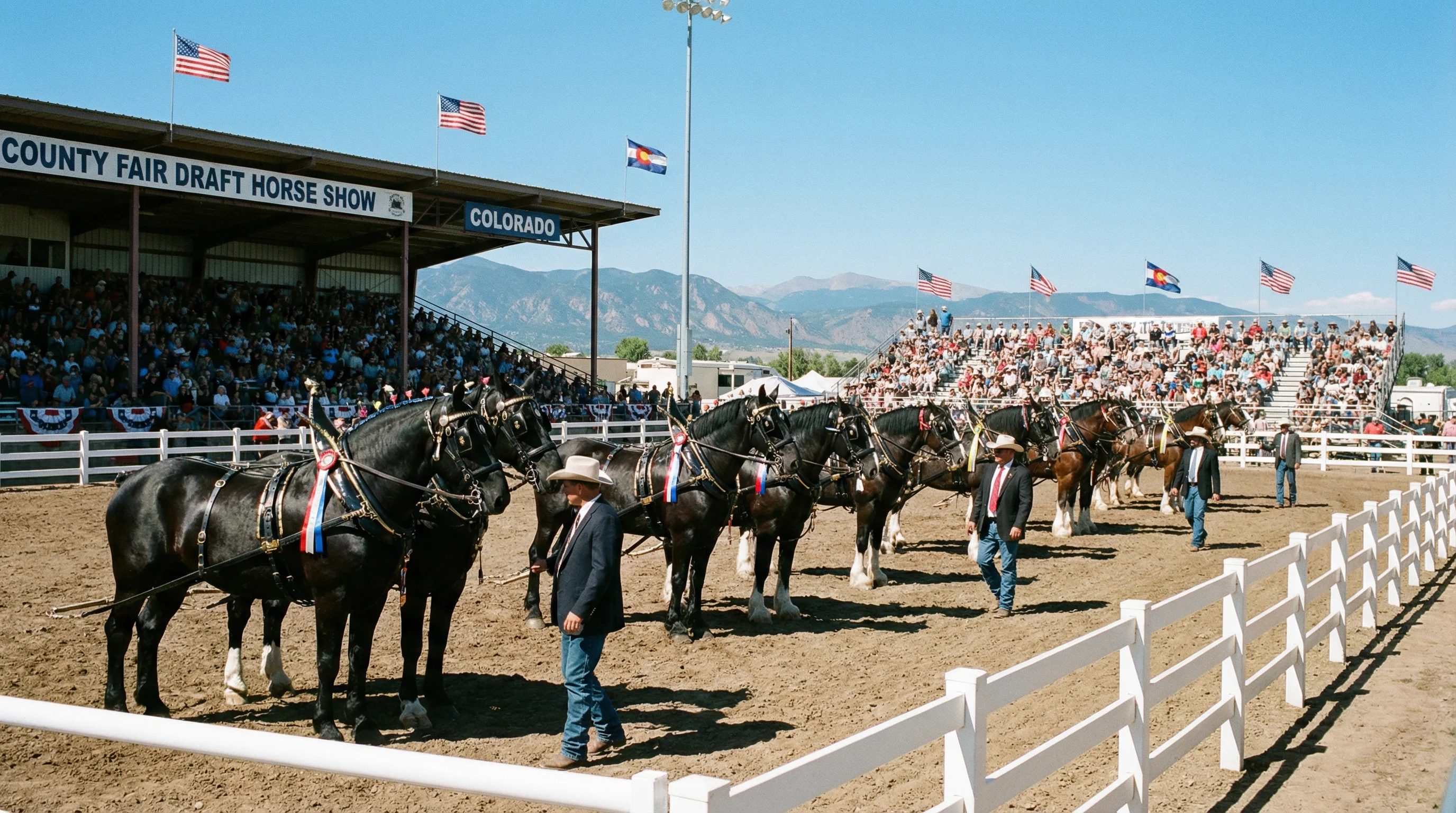 CCP Percherons hitch team in the arena