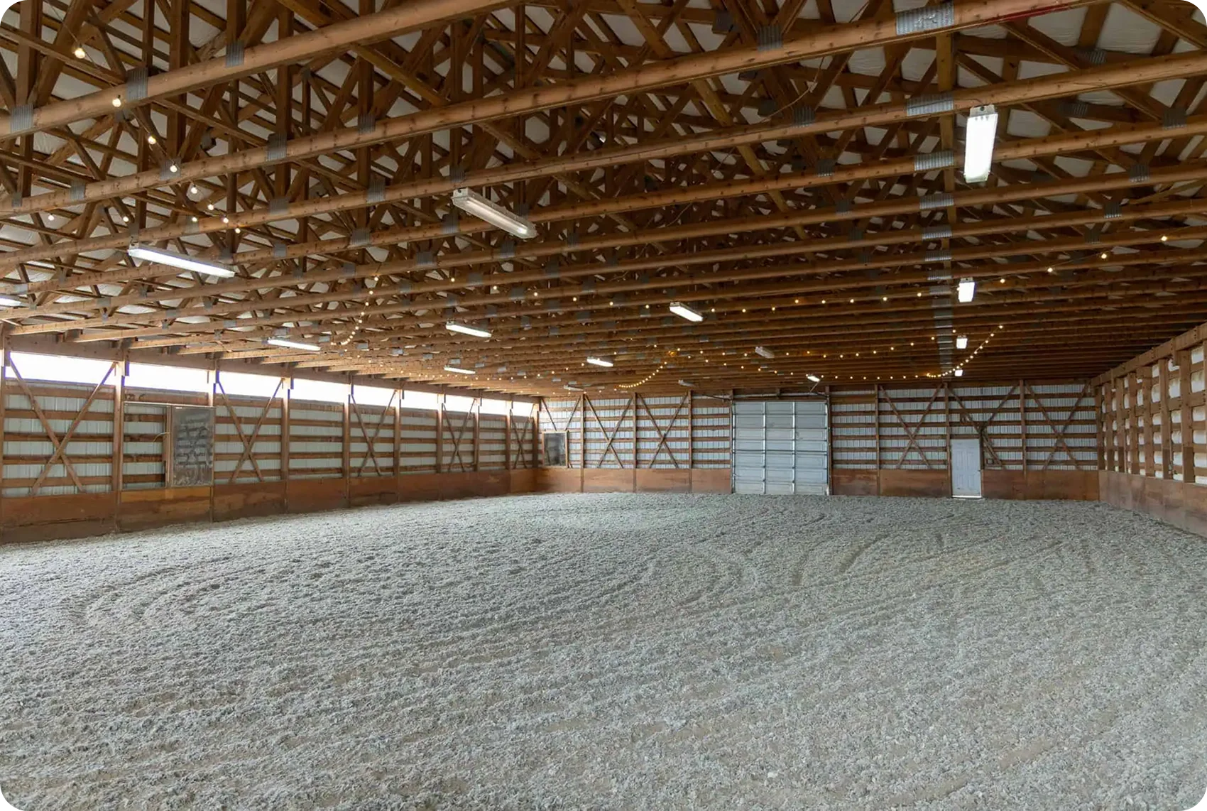 Indoor event venue at Meadowlark Ranch